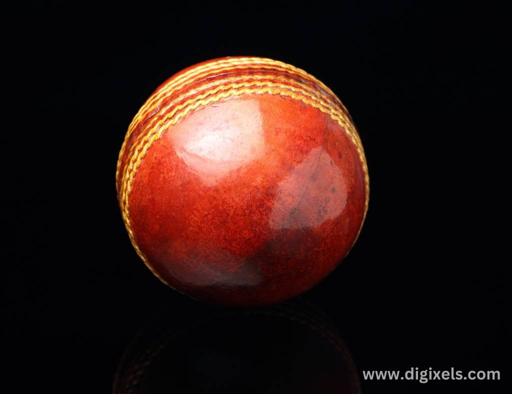 Big red ball, cricket ball