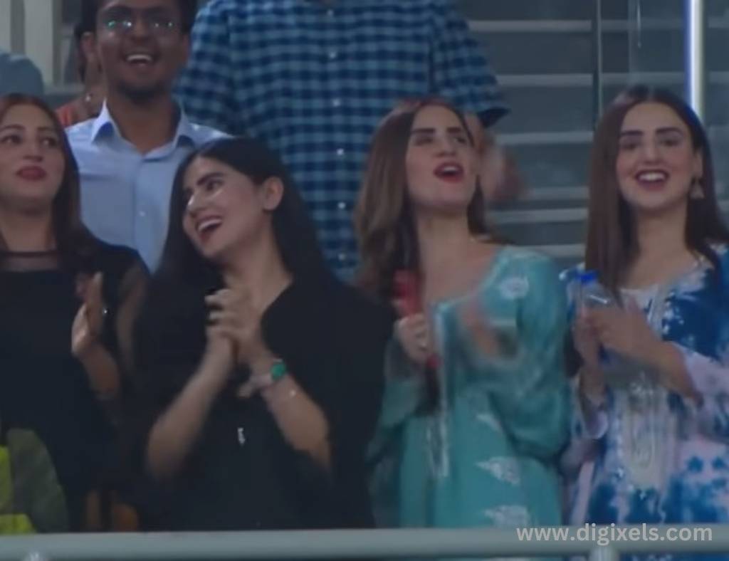 Cricket images of Beautiful women from Pakistan enjoying watching cricket New Zealand Vs Pakistan