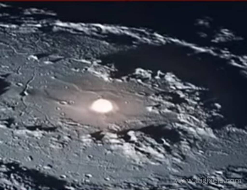 Chandrayaan 3 images, the footage of Moon and Chandrayaan 3 module reaching on the Moon, white light spot visible on the Moon.