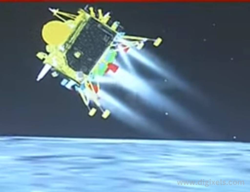 Chandrayaan 3 images, this is another footage of chandrayaan 3, turning horizontal to vertical dimension, preparing landing on the Moon.