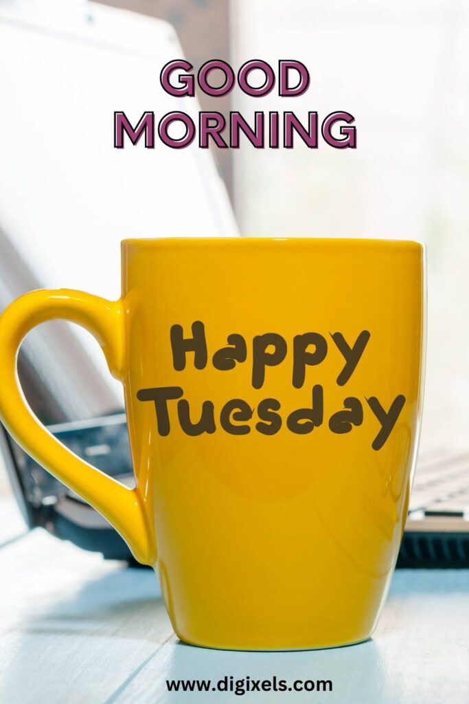 Happy Tuesday Images with text, quotes, jug,