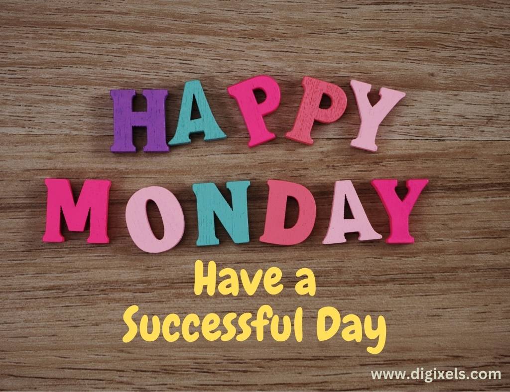 Happy Monday Images with quotes, text, colorful text