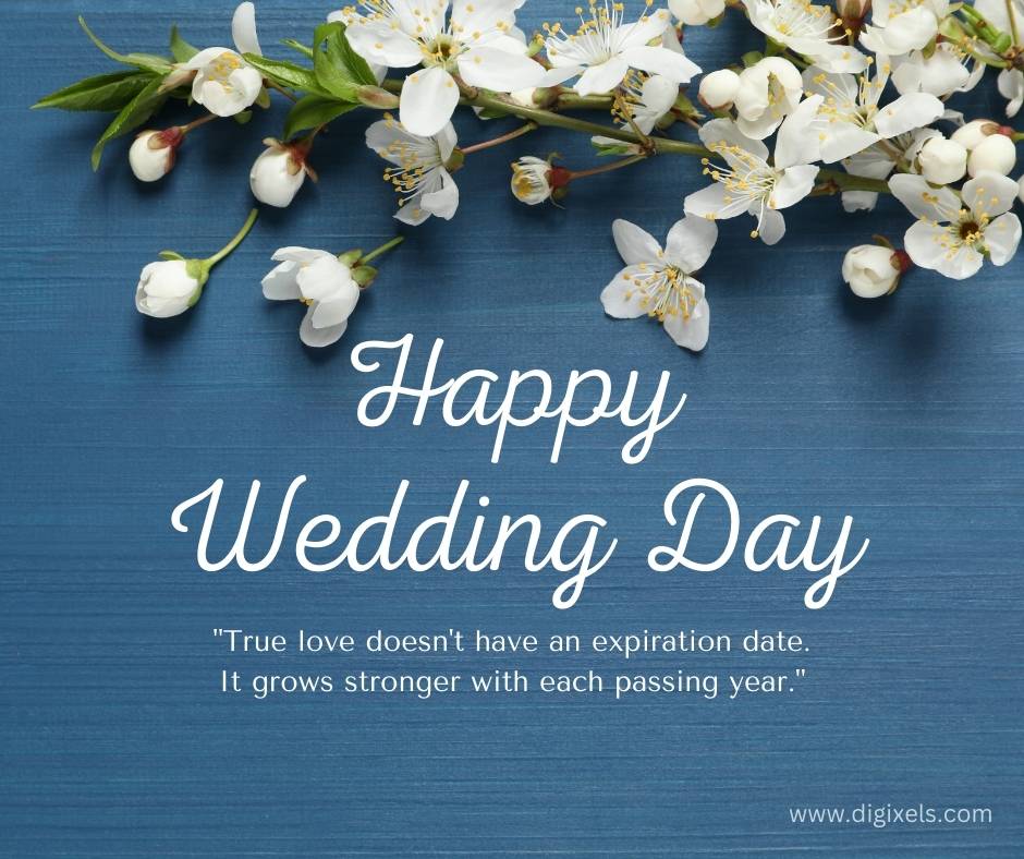 Happy wedding day images with beautiful flowers, quotes, icon, text, vector design, free download