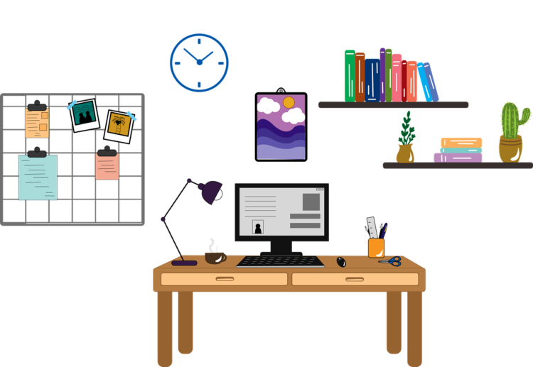 Cozy Workspace Vector Image