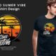 Retro Summer Beach T-shirt Design