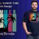 Vibrant Summer Palm Trees Graphic T-Shirt