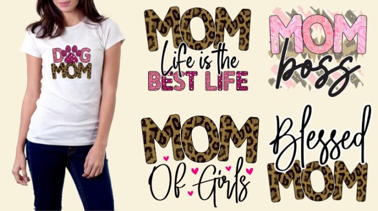 Blessed Mom PNG Mother's Day Graphic