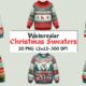 20 PNG Christmas Sweaters Sublimation Clipart