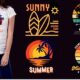 4 Summer Sea Beach PNG Graphics for Tshirt